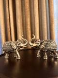 Silver Elephant Pair 4'' New