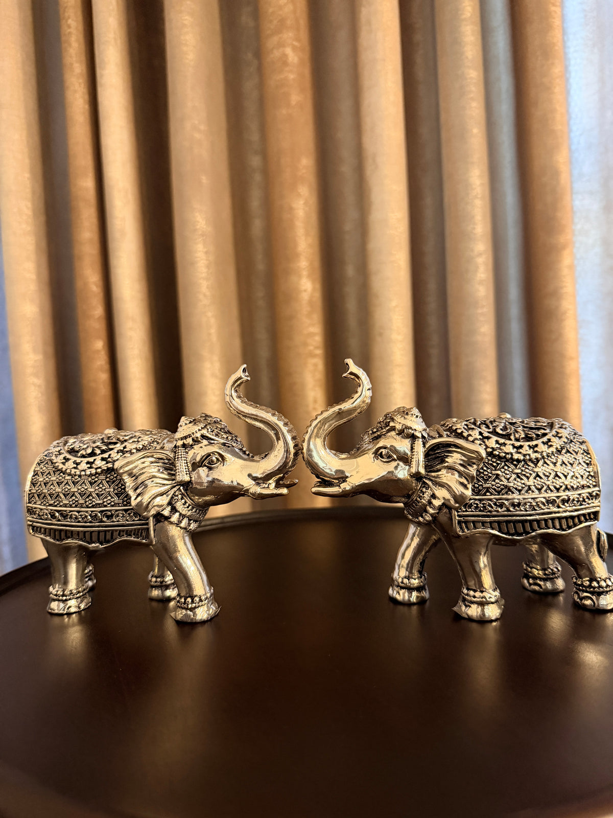 Silver Elephant Pair 4'' New