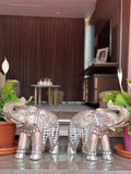 Elephant Pair with Mother of Pearl Detailing