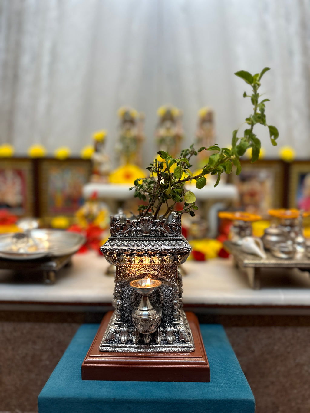 Silver Tulsi Pot