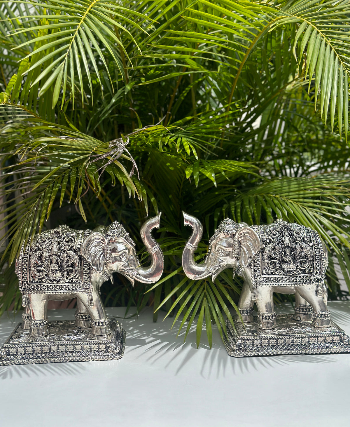 Antique Elephant Pair