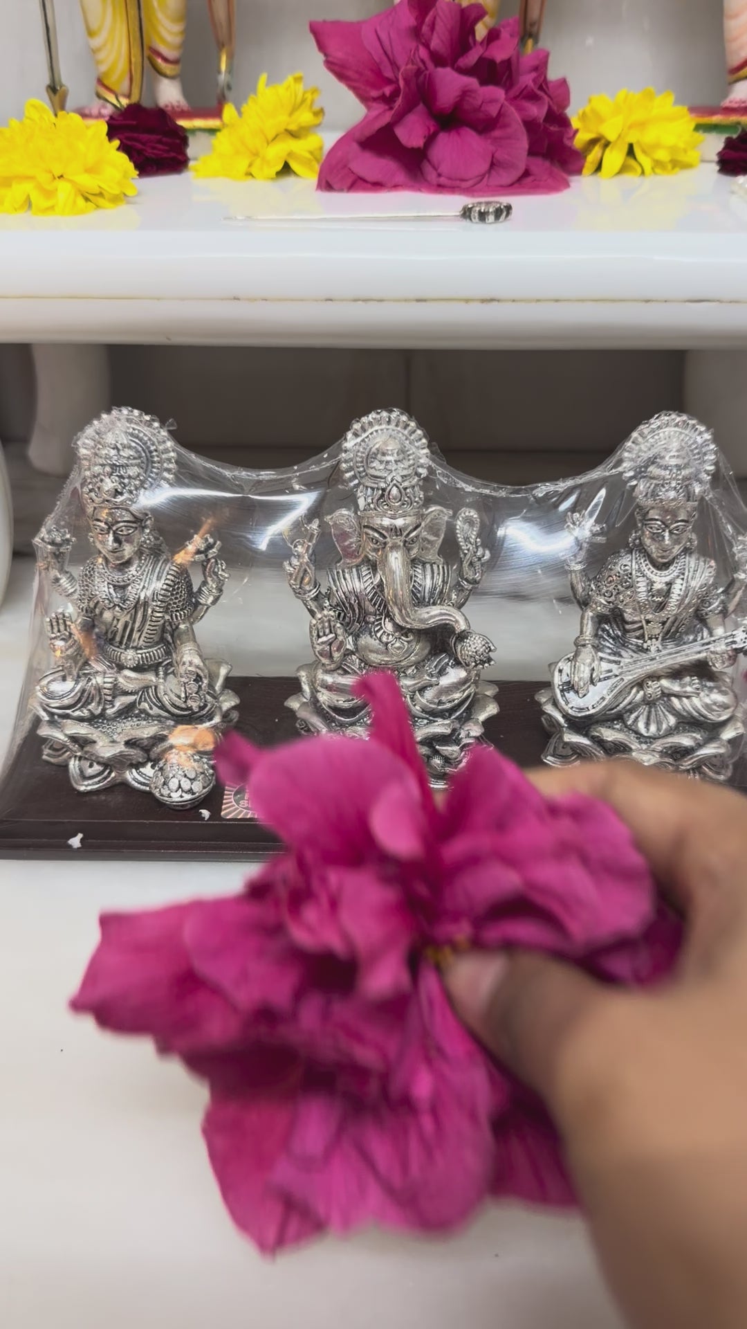 Ganesh, Laxmi & Saraswati Idol Set